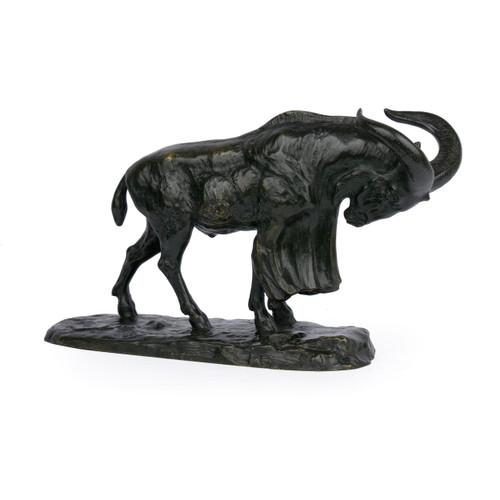 "Charging Ram", bronze sculpture | Felix Guis (French, 1887-1972)