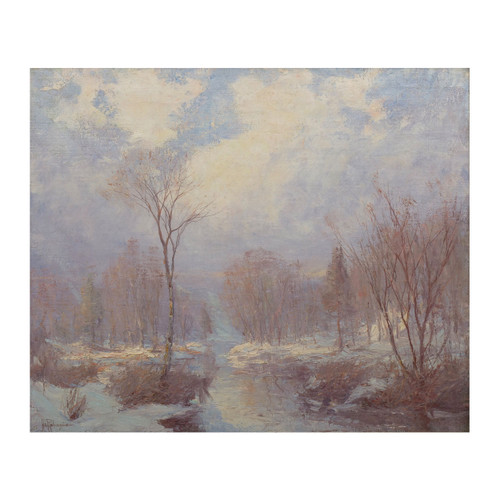 "A Winter Stream", oil painting | Hal Robinson (American, 1875-1933)