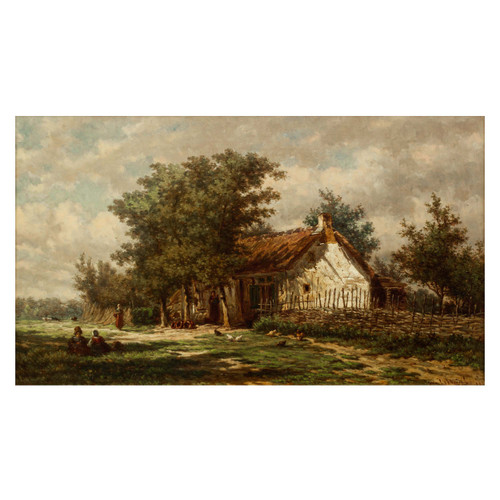 "A Rural Cottage" (1867) | Jan Van Lokhorst 