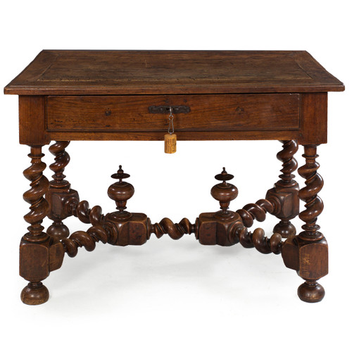 French Walnut Barley-Twist Writing Table | 17th Century