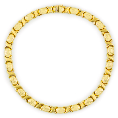 14k Gold X&O Necklace | Italy, 18 1/4" long