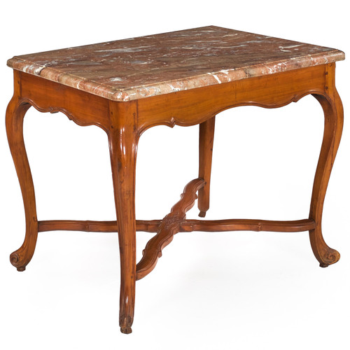 French Louis XV Provincial Cherrywood Center Table | late 18th century