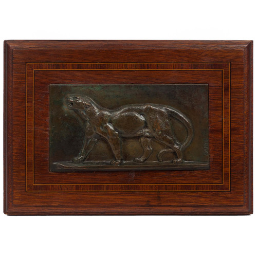 "Walking Leopard" (1831), a bas-relief plaque | Antoine-Louis Barye