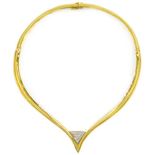 Teardrop Choker 18k Gold Diamond Necklace