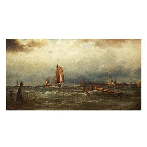 "A Coming Storm, Cape May" (1880) | Prosper Louis Senat