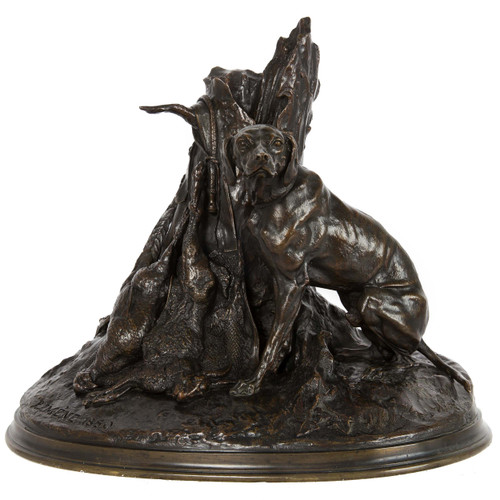 "Chien Gardant du Gibier" (1850) | Pierre-Jules Mêne