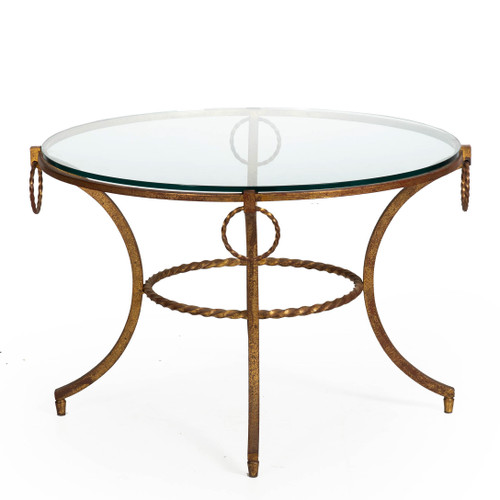 Gilt Iron and Glass Coffee Table | French, Circa 1950s