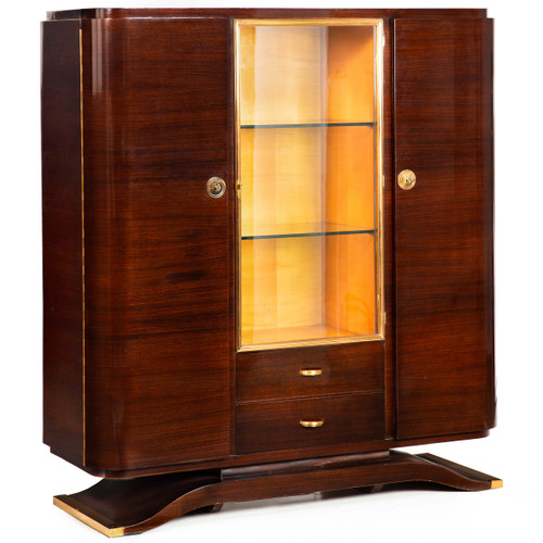 Art Deco Macassar Ebony Vitrine Display Cabinet | Gouffé, Paris