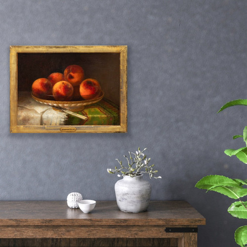 Still-Life of Six Peaches in a Bowl | Morston C. Ream