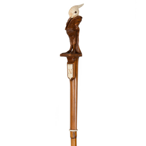 Anthropomorphic "Gentleman Bird" Walking Stick