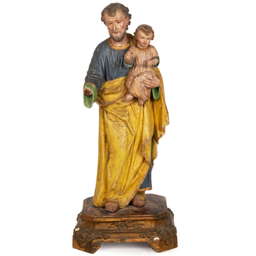 St. Joseph Carrying the Infant Christ | Spanish, 17th/18th Century