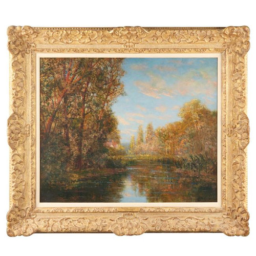 Robert Ward Van Boskerck (American, 1855-1932) Antique Oil Painting Landscape
