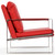 Fine Quality Brushed Steel Cube Lounge Chair, 20th Century 