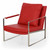 Brushed Steel Cube Lounge Chair, 20th Century