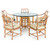 Leather-Bound Cerused Rattan Dining Chairs and Table | McGuire