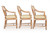 Leather-Bound Cerused Rattan Dining Chairs and Table | McGuire