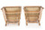 Leather-Bound Cerused Rattan Dining Chairs and Table | McGuire