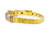 Fine 18K Gold Bangle Bracelet with Diamonds and Rubies