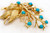 Vintage 18K Yellow Gold Brooch "Stars on Branches" | 18.8 grams