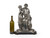 "Daphnis et Chloé", silvered bronze sculpture | Mathurin Moreau
