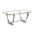 Donald Deskey Chromed Steel, Brass and Glass Console Table