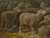 "Sheep Inside a Barn", oil painting | Charles Ferdinand Ceramano