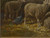 "Sheep Inside a Barn", oil painting | Charles Ferdinand Ceramano