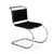 Ludwig Mies Van Der Rohe MR10 Black Leather Chair