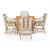 "Balboa" Leather-Wrapped Rattan Arm Chairs and Game Table by McGuire