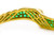 Swirling 18 Karat Gold, Emerald and Diamond Bracelet