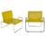 Pair of Modern Bauhaus Tubular Chrome Steel Lounge Chairs | Circa 1970s