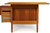 Arne Vodder for Sibast Møbler Teak Executive Desk with Credenza Return circa 1960s