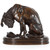 Bronze Sculpture of "The Hound and the Tortoise" by Henri Alfred Jacquemart