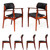 Set of 6 Danish Modern Rosewood Model OD-49 & OD-50 Dining Chairs | Erik Buch