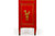 Louis XVI Style Red Chinoiserie Drop-Front Secretaire