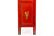 Louis XVI Style Red Chinoiserie Drop-Front Secretaire