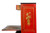 Louis XVI Style Red Chinoiserie Drop-Front Secretaire