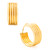 Pair of 14K Yellow Gold Ribbed Huggie Earrings