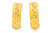 18K Yellow Gold Engraved Hoop Earrings