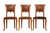 Art Nouveau Carved Walnut and Leather Dining Chairs | Set of 6