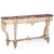 French Louis XVI Style White Painted Violet Marble Console Table