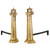 Pair of American Lighthouse Form Brass Andirons | Rostand