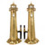 Pair of American Lighthouse Form Brass Andirons | Rostand