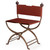 Wrought-Iron and Leather Savonarola Chair | 4 available