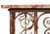 Wrought-Iron Architectural Console Table with Marble Top