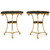 Pair of Louis XVI Style Bronze and Fossilized Black Marble Gueridons