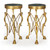 Pair of Neo-Pompeian Brass and Marble Gueridons | circa 1910
