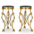 Pair of Neo-Pompeian Brass and Marble Gueridons | circa 1910