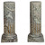 Pair of Classical Solid Marble Fluted Pedestal Columns