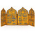 Russian Gilt and Polychromed Polyptych of the Twelve Feasts